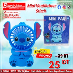 Mini Ventilateur Stitch Bleu