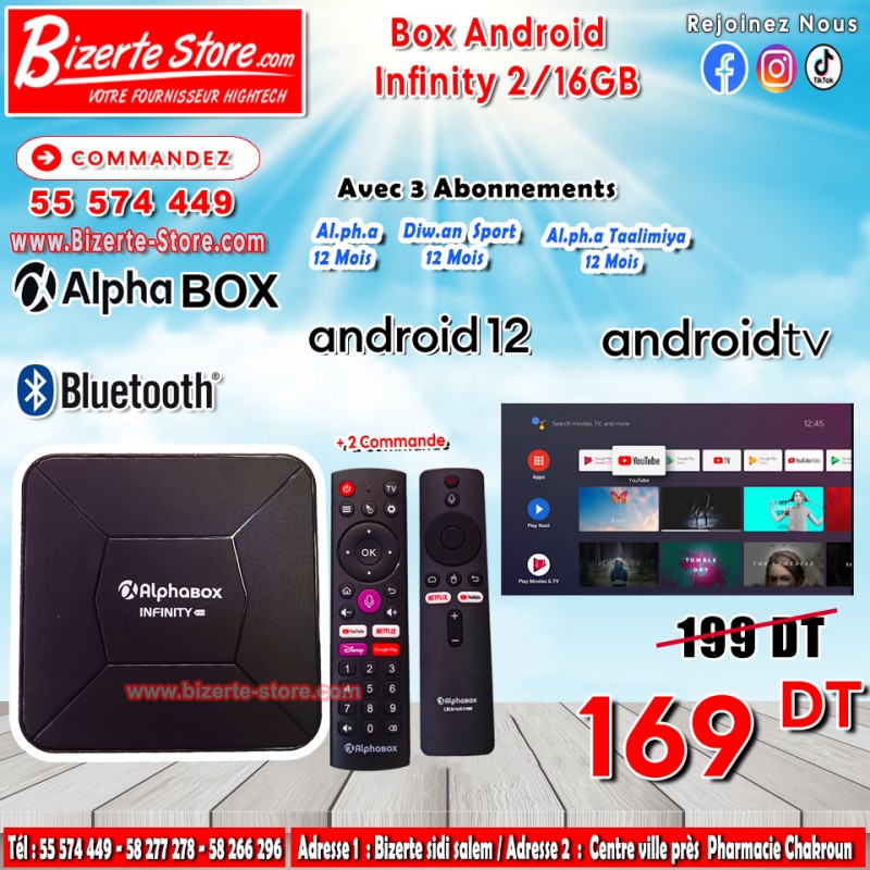 Box Android TV X96Q Complet - 8 Go - Quad Core - Wi-Fi - 1080p