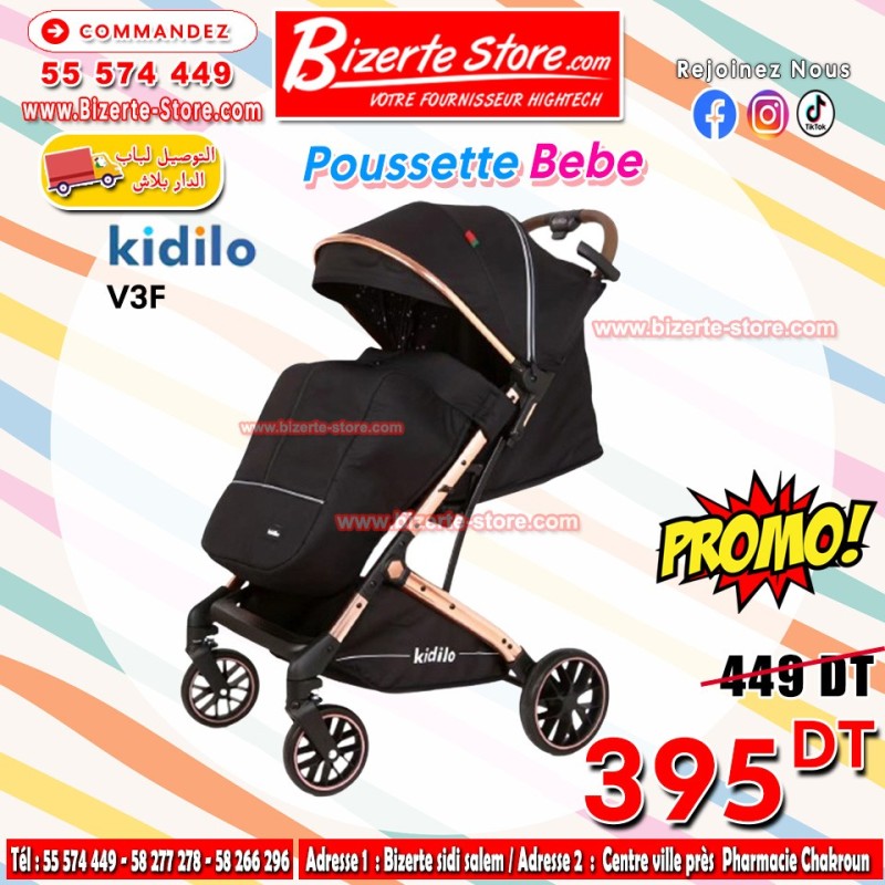 Poussette Bébé Kidilo V3F
