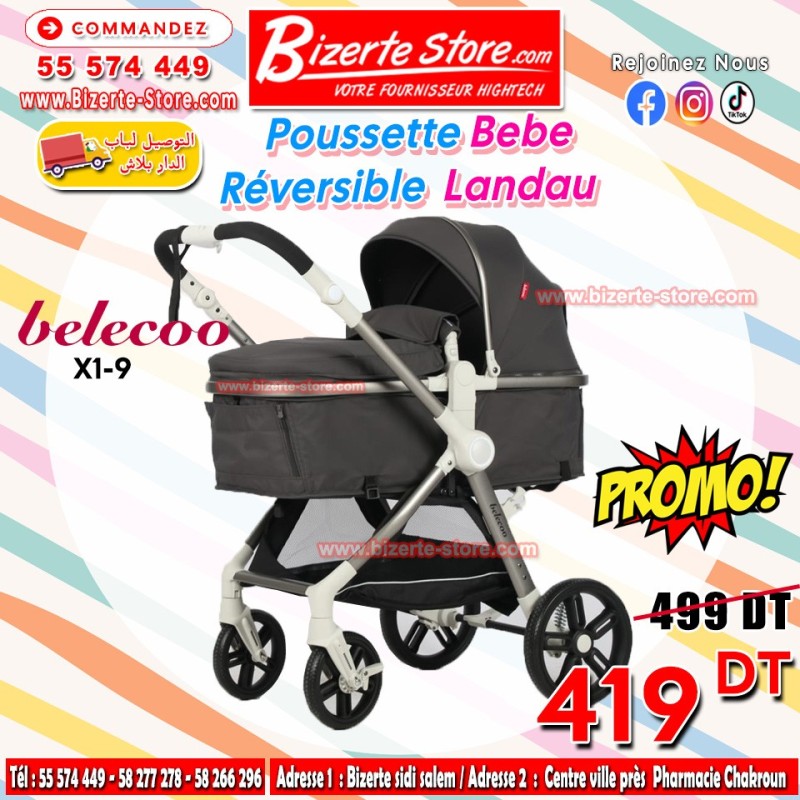 Poussette Landau Bébé Belecoo X1-9
