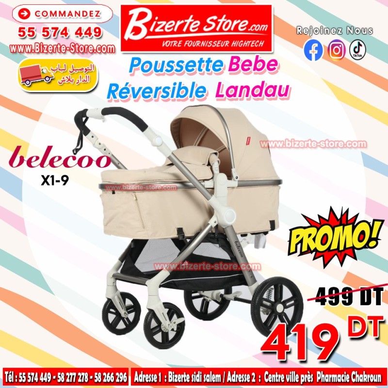 Poussette Landau Bébé Belecoo X1-9