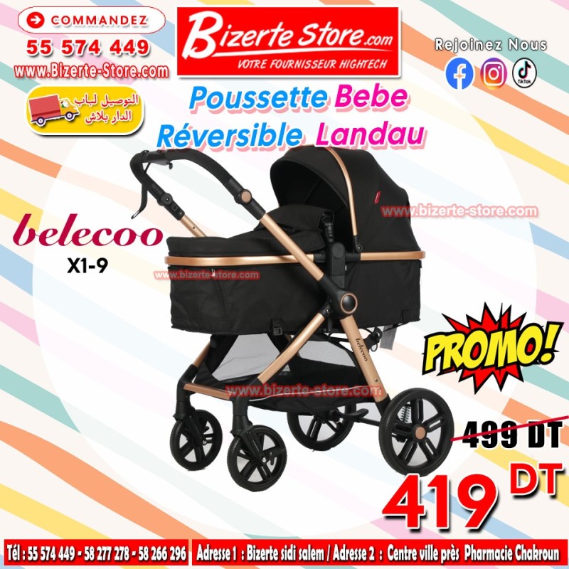 Poussette Landau Bébé Belecoo X1-9