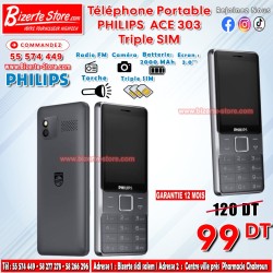 Téléphone portable Philips Ace 303 Noir