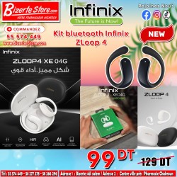 Écouteur Bluetooth Infinix Zloop 4 XEO4G Blanc