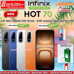 Smartphone Infinix Hot 70 4G 12Go 128Go