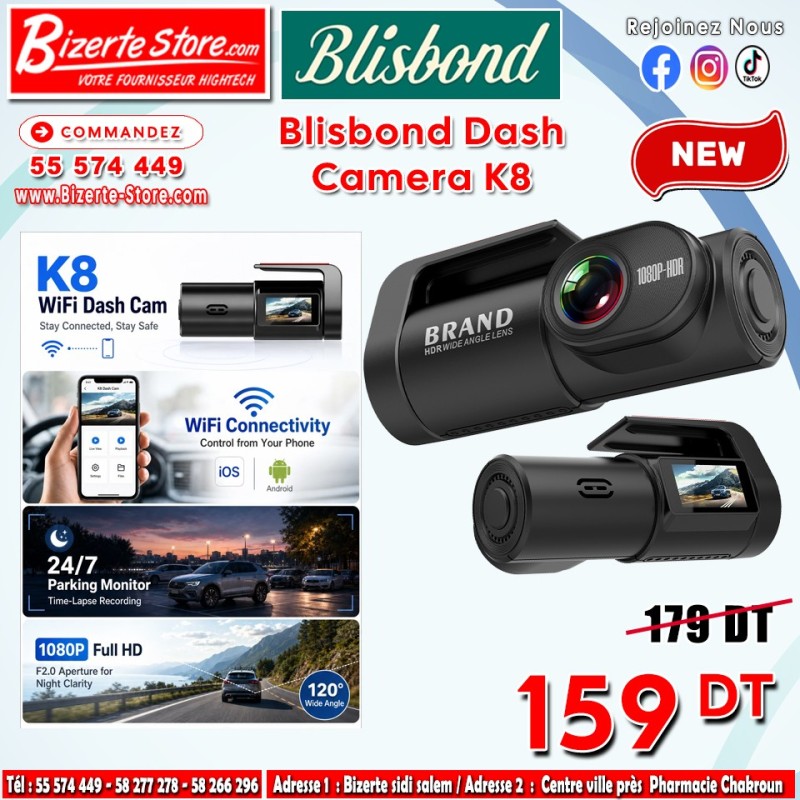 Caméra de voiture Blisbond Dash  Camera K8