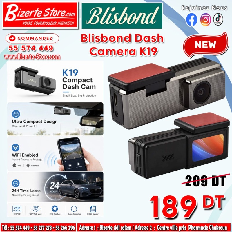 Caméra de voiture Blisbond Dash  Camera K19