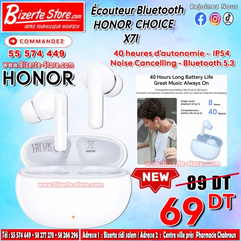 Écouteurs sans fil Honor Choice Earbuds X7i