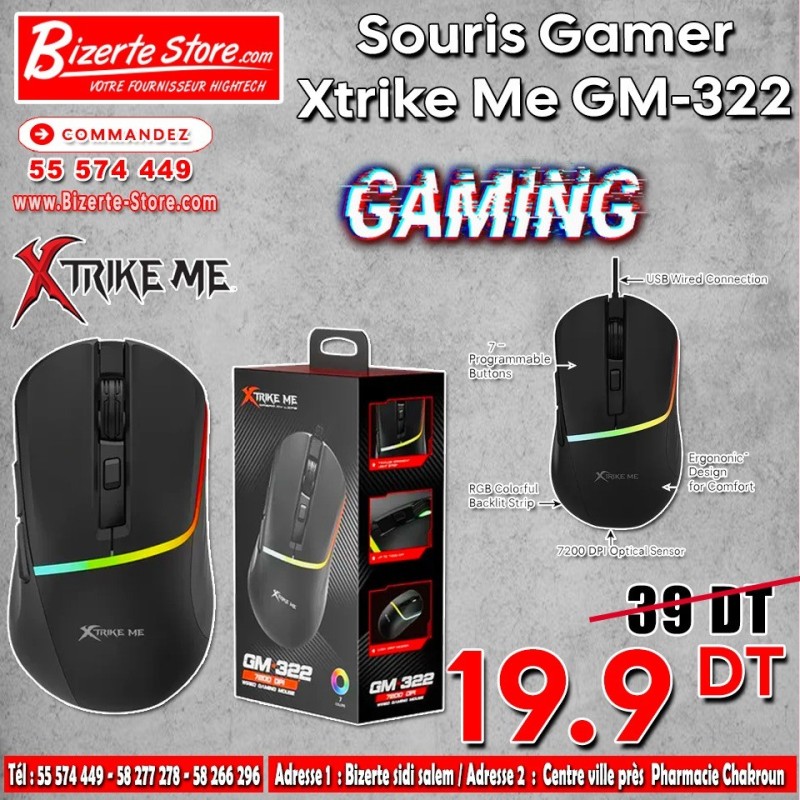 Souris Gamer  Xtrike ME GM-322
