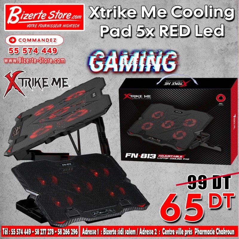 Xtrike Me Cooling Pad 5x RED Led