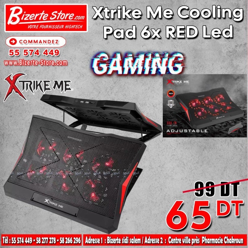 Xtrike Me Cooling Pad 6x RED Led