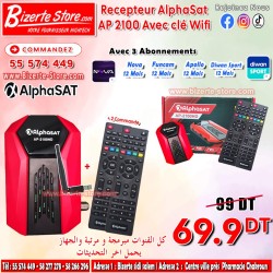 Récepteur Alphasat AP 2100 Avec Clé Wifi