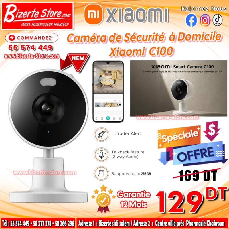 Caméra de surveillance d'intérieur Xiaomi C100