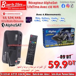 Récepteur Alphasat Life Time Avec Clé Wifi