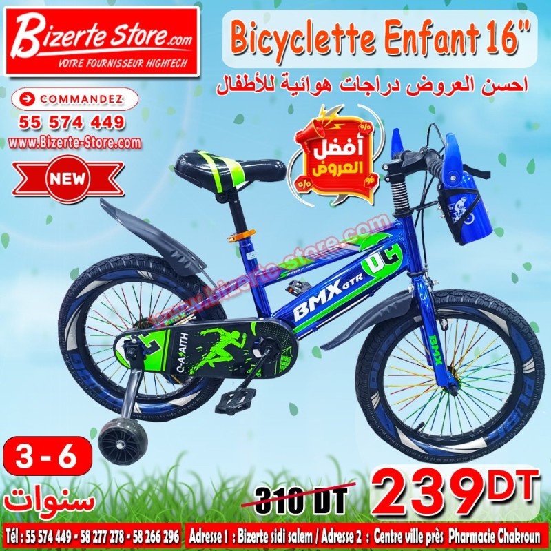 Bicyclette pour enfants  16'' Pouces