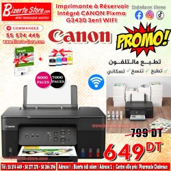 Imprimante à Réservoir Intégré CANON Pixma G3430 3en1 WIFI
