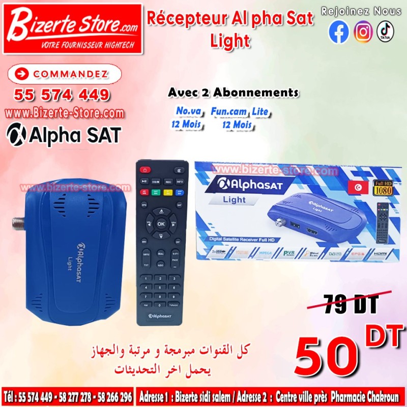 Récepteur Alphasat Light  Bleu