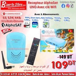 Récepteur Alphasat UNO Avec Clé Wifi