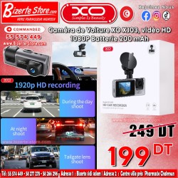 Caméra de Voiture XO XJ03, vidéo HD 1080P Batterie 200 mAh