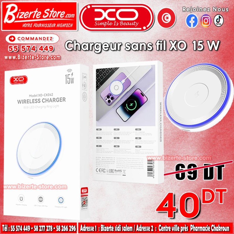 Chargeur sans fil XO CX042 15 W