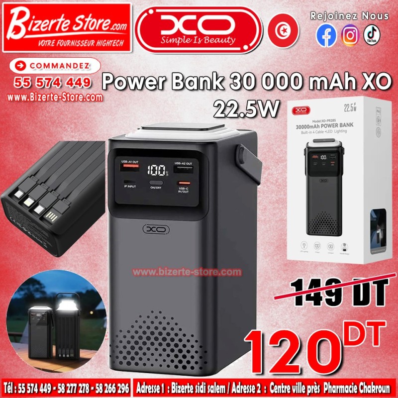 Power Bank 30 000 mAh XO 22.5W