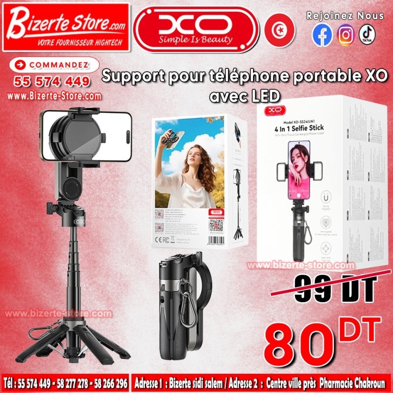 Support pour téléphone portable XO avec LED