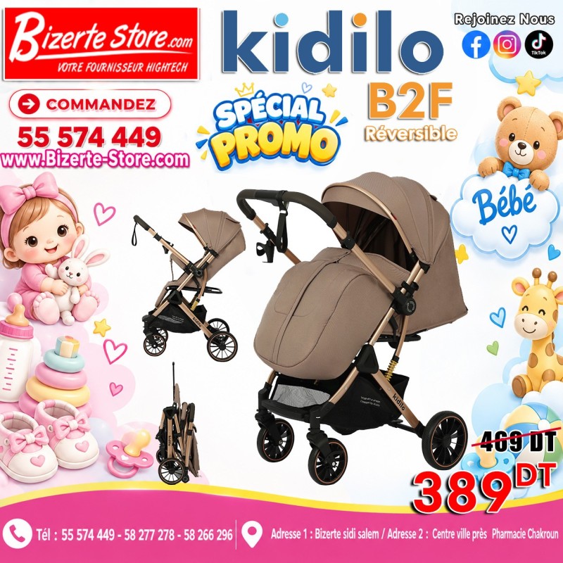 Poussette Bébé  Réversible Kidilo B2F