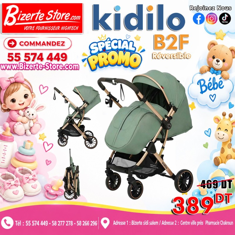 Poussette Bébé  Réversible Kidilo B2F
