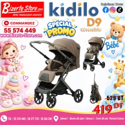 Poussette Bébé  Réversible Kidilo D9