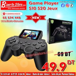 CONSOLE DE JEU PORTABLE S10 POUR ENFANTS 520 JEUX NOIR