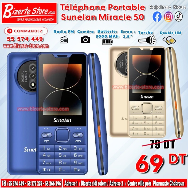 Téléphone Portable Sunelan Miracle 50