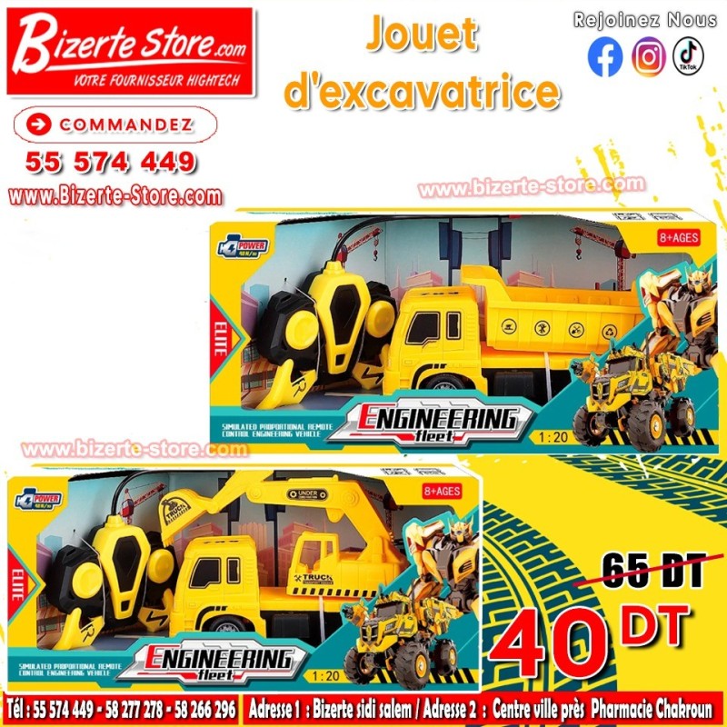jouet excavatrice