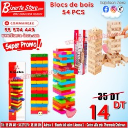 Blocs de bois 54 PCS