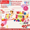 Coffret de Jouets en Bois à Tirer avec Chiffres