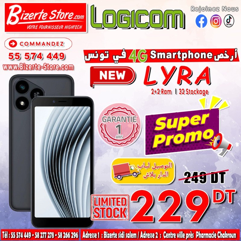 Smartphone Logicom Lyra  4G 2Go 32Go